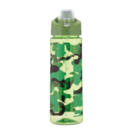 Water bottle, 700 ml, 24.5 x 8 cm, green camouflage-3