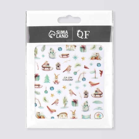 Nail stickers 10.2*8cm New Year's Forest CA-594 Vygar-2
