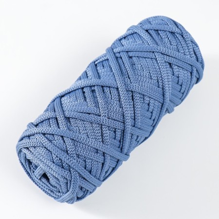 Knitting cord 100% polyester, width 4 mm 50m (jeans)-1