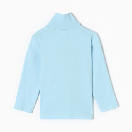 Turtleneck for girls, color light blue, height 86 cm-3