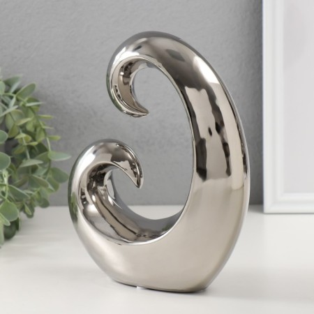 Souvenir Ceramics "Abstraction. Amulet" Silver 17x5.5x19 cm-2