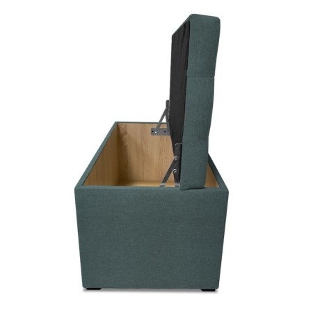 Puff with a lid and weighting, 800 × 400 × 420 mm, Velur Dream, Mint color-6
