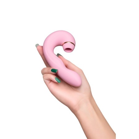 Multifunctional stimulator of the Jos Juna clitoris, pink color, 15 cm-14