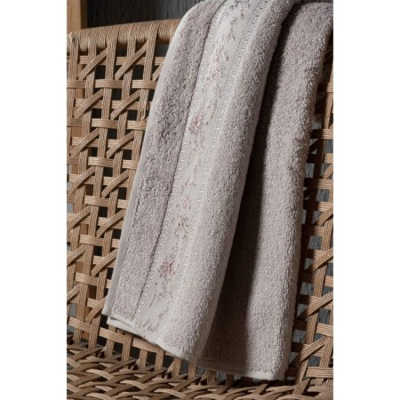 Arya Home Betsy towel, size 70x140 cm, dark beige color-2