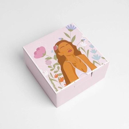 Box - Penal, Gift packaging, Girl, 15 x 15 x 7 cm