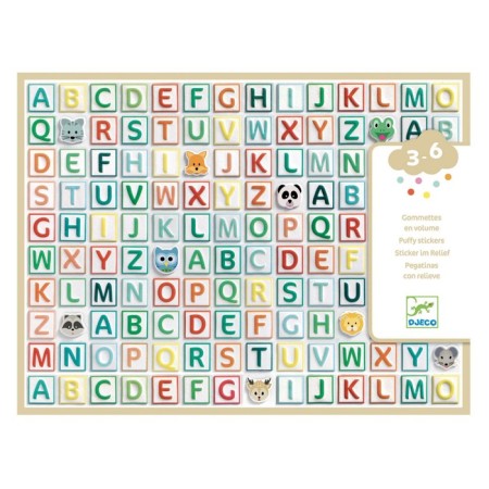 A set of volumetric stickers Djeco "Latin letters"