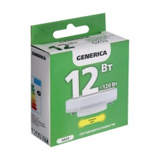 Лампа светодиодная GENERICA T80, 12 Вт, 3000 К, GX53, 230 В, таблетка, LL-T80-12-230-30-GX53-G