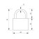 Hinged castle, 62x90 mm, 3 keys
