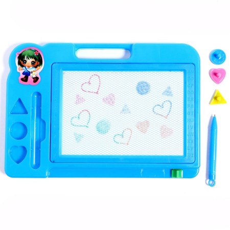 Magnetic board with colored crumbs, 3 stamps included, MIX color-12
