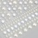 Stick plastic rhinestones, pearls "heart and circles" 8.5x9.5 cm
