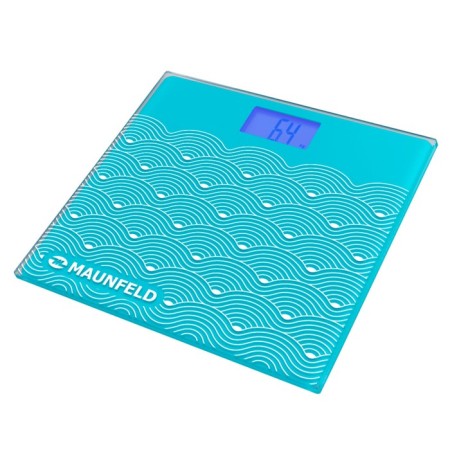 Floor Libra Maunfeld MBS-183G03, electronic, up to 180 kg, 1HAAA (in the set), turquoise