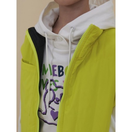 Vest for girls, height 110 cm, lime color-10