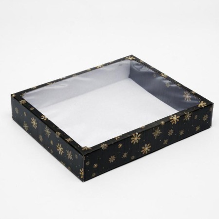Box a team cover is, with a window, "snowfall", 37 x 32 x 7 cm
