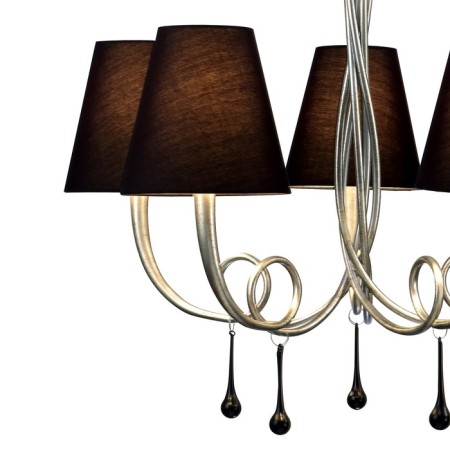 Suspended chandelier Mantra Paola, E14, 5x20W, 532 mm, matte silver color-3
