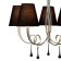 Suspended chandelier Mantra Paola, E14, 5x20W, 532 mm, matte silver color