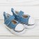 Semicircks for dolls, sole length 5 cm, jeans color