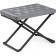 Herman Metal/velor stool, black/gray 64x43x49 cm