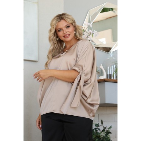 Female suit, size 48, beige color-2