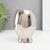 Ceramics candlestick per 1 candle "owl Sipukha" d = 3.5 silver 9x8.5x12.5 cm