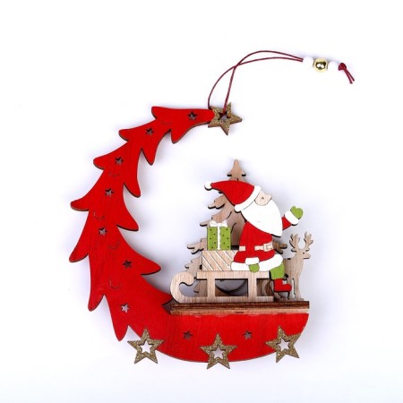Decor with backlight "Santa Claus on Sanks" 15.5 × 4.5 × 18 cm-2