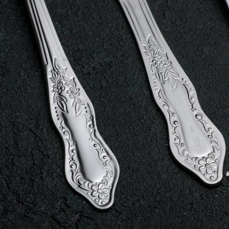 Set of cutlery "Slav", 24 items, thickness 1.2 mm, silver color-1