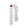 Extension cord Standard 5 nests, 5m, 3x1.0mm², s/s, with a switch, 2 USB, white Rexant