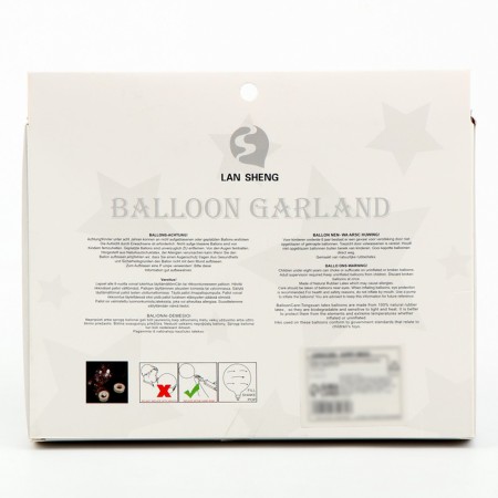 Set for creating compositions from balloons, set of 52 pcs., Silver, siren-2