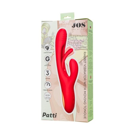 Vibro -roller with the Jos Patti Moving Language, 24 cm, silicone, red color-11