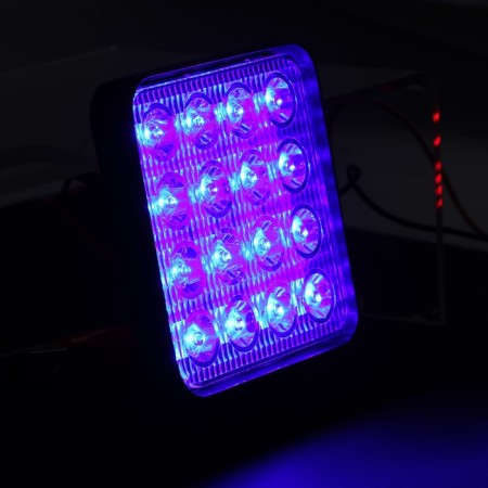 LED LED C2R, 10-30 V, 1400 lm, 6000/8000k, white light, 108x108x20 mm, 2 modes, blue strobe-2