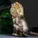 Figure "Lion sitting" black gold, 40x25x55cm