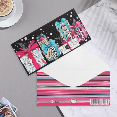 Money envelope "Universal" gifts, 17x8 cm