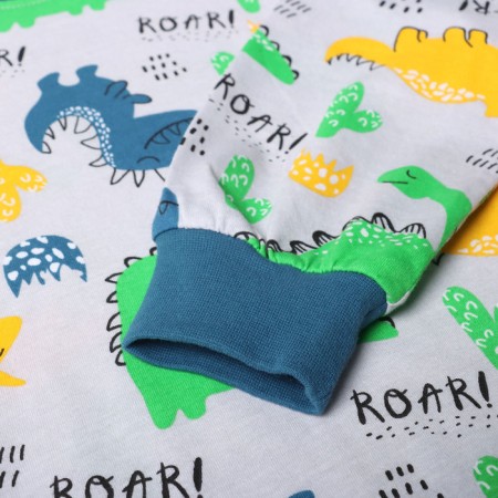 Pajamas for boys, gray/dino color, height 98 cm-2