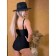 Female bathing suit, size 46, black color, yellow