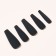 Patch nails, 24 pcs, ballerina shape, matte black color