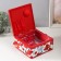 Casket for needlework "Summer flowers on white" 20x20x11 cm