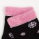 Women's socks "Snowflakes", black color, size 23-25