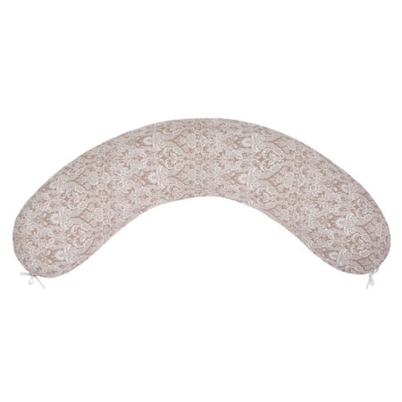 Pillowcase to a pillow for pregnant women, size 34 × 170 cm, damask coffee