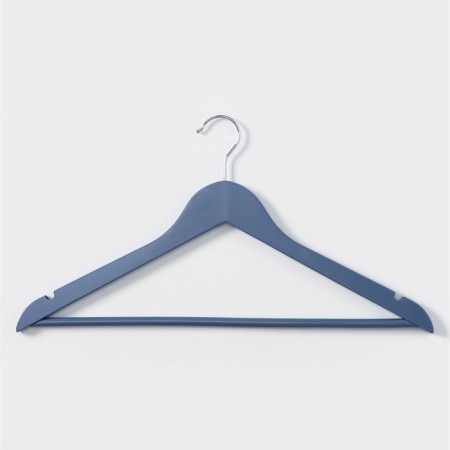 Shoulders - Wooden hangers Ladoom Brillant, 44.5 × 23 × 1.2 cm, 3 pcs, Blue Blue-5