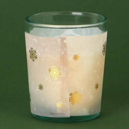 New Year's candle in a glass "Happy New Year!", Aroma chocolate-3