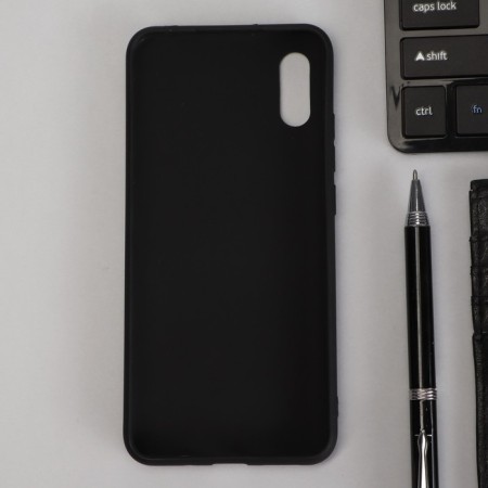 Case for Xiaomi Redmi 9a, silicone, matte, black-1