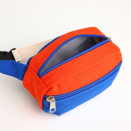 Bag on the belt two -flowers, 14.5*4.5*8.5, departure for Meln, n/karm, string 80, blue/red-2