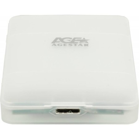 External case for HDD/SSD AGESTAR 3UBCP3 SATA USB3.0, plastic, white, 2.5 "-1