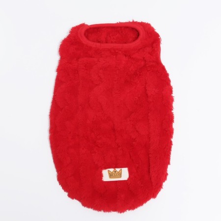 Knitted sweater, velor, size XL (DS 40, Osh 33, og 50 cm), red-7