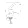 BouOU B8282-10F kitchen mixer, single-leaf, 40 mm cartridge, brass, chrome