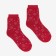 Women's socks "Snowflakes", burgundy color, size 23-25