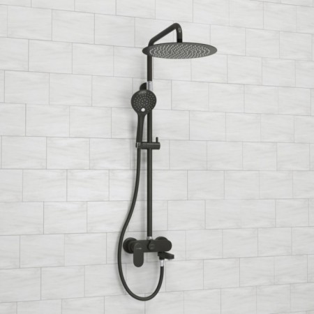 The shower system wasserkraft a174.160.078.cb, tropical shower, shower, black-1