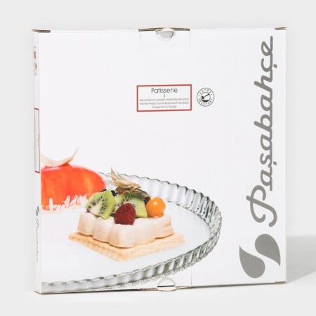 Glass dish Patisserie, D = 24 cm, transparent color-4