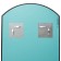 Wall mirror "Simple", oval, black, 40 x 106 cm