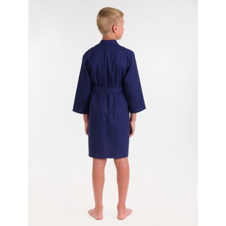 Wafel children's robe "kimono", size 42, dark blue color-3