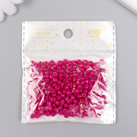 Round beads 6/0 "Raspberry Neon" 20 g-4